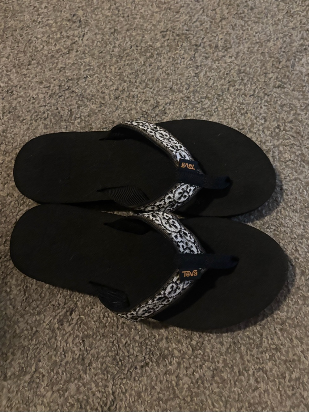 Teva Black Flip Flop Sandals